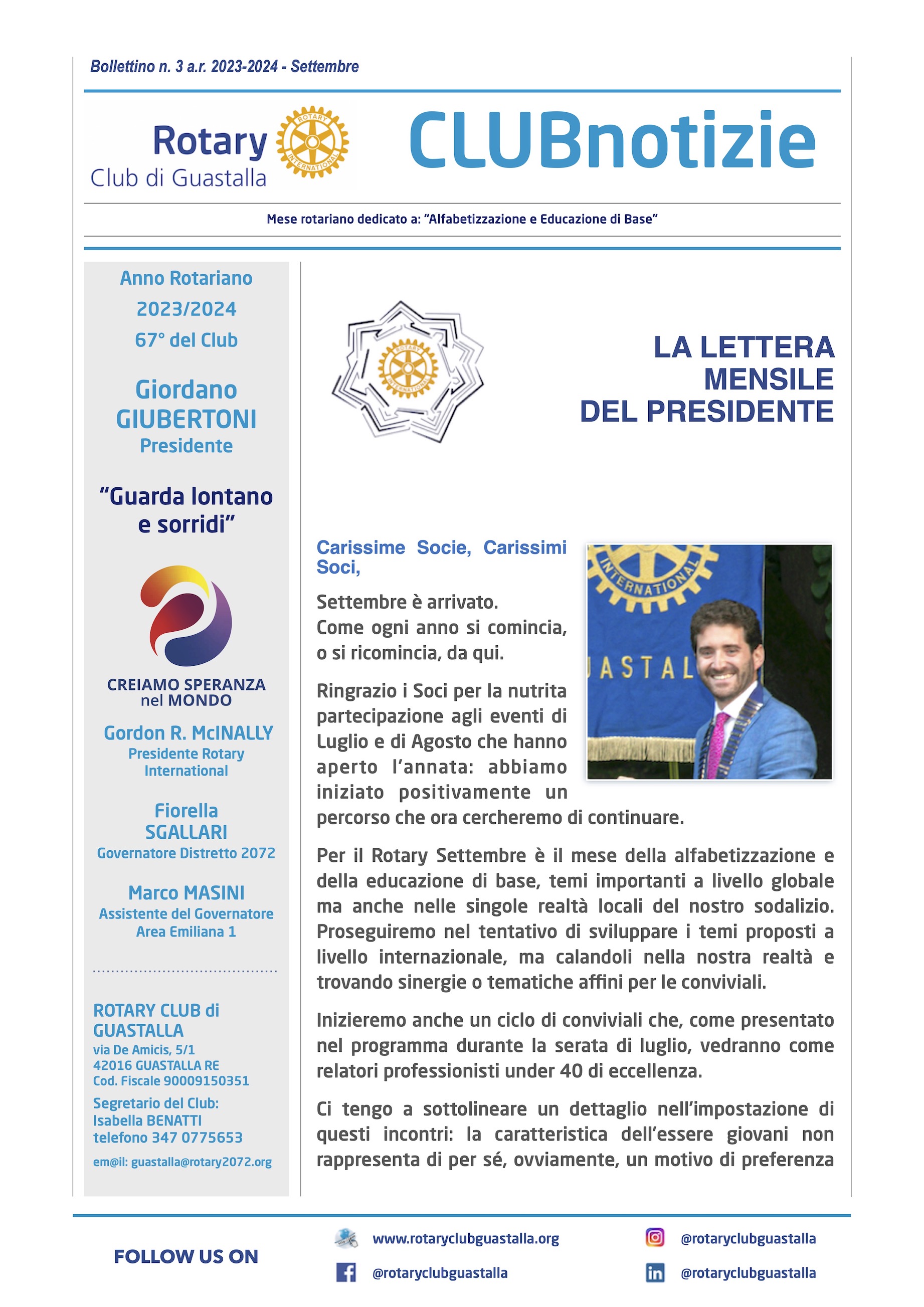 BOLLETTINO DI SETTEMBRE 2023