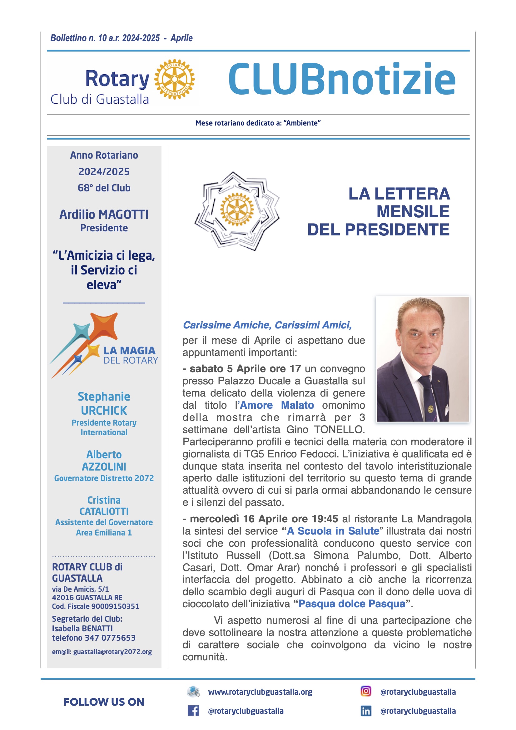BOLLETTINO DI APRILE 2025